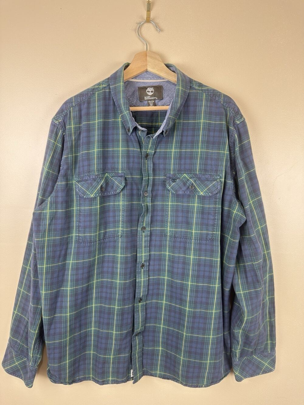 Timberland Earthkeepers Cotton Slim Fit Plaid Long Sleeve Shirt Men’s Size XXL